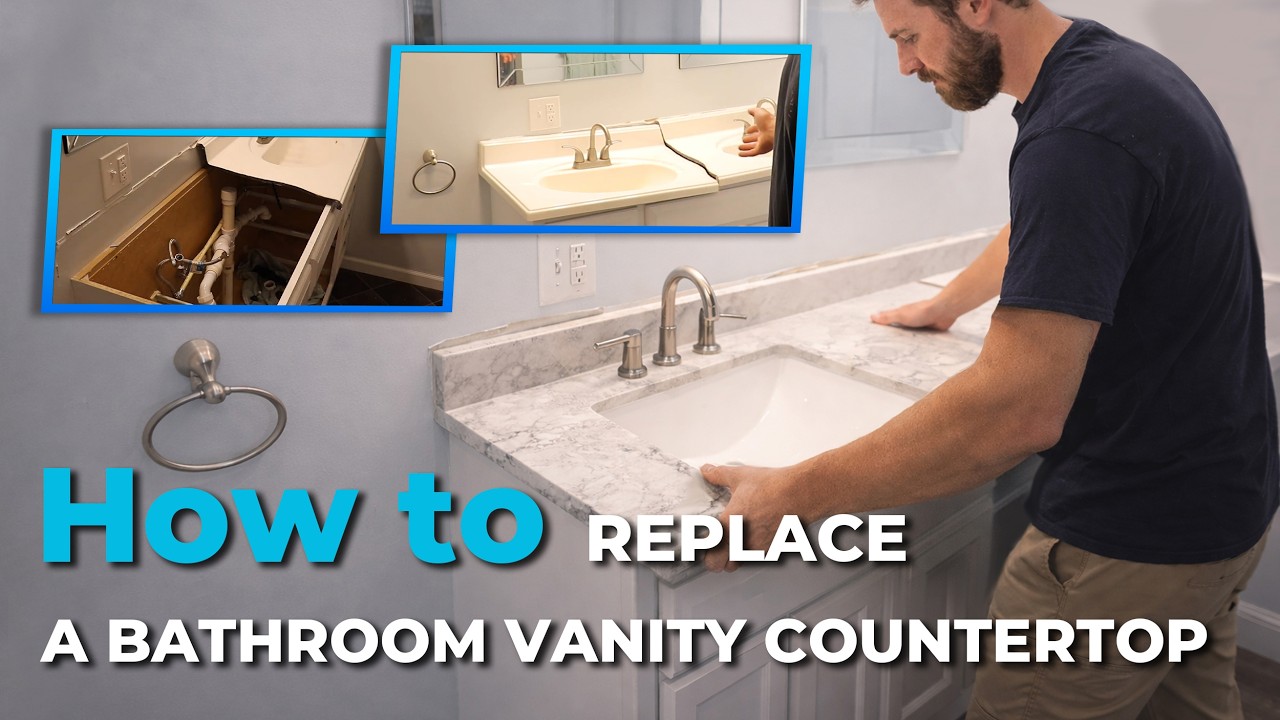 How to Replace a Bathroom Vanity Countertop | Easy DIY Upgrade