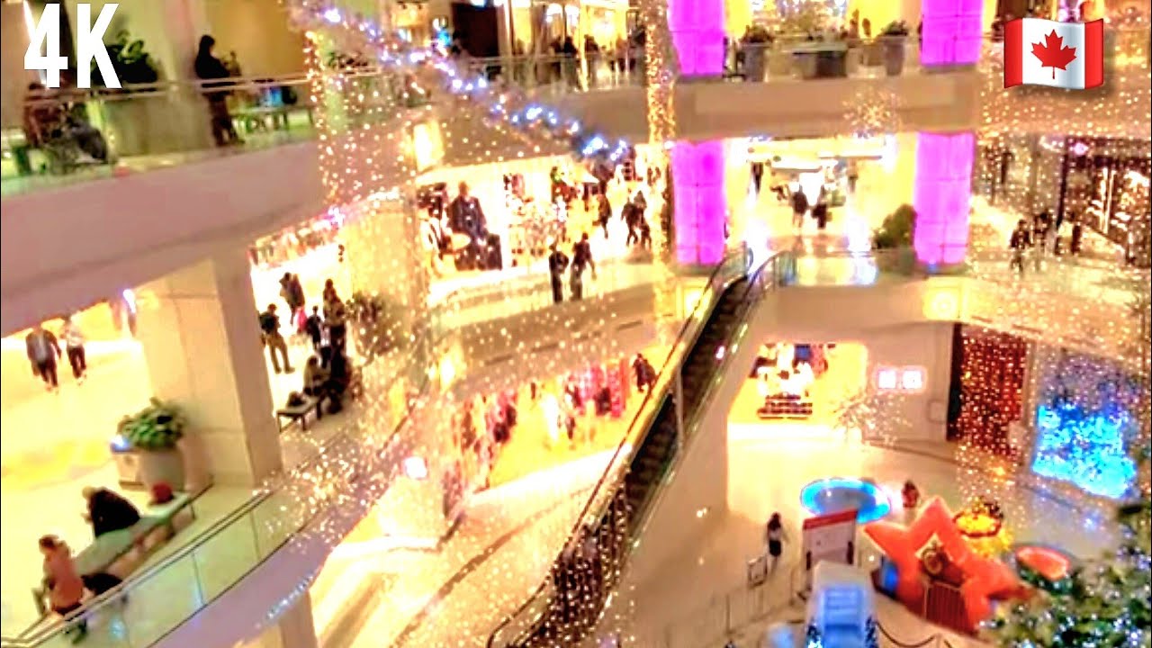 🇨🇦  [4K] Christmas Shopping Walk in Metrotown Mall, Burnaby BC, Canada