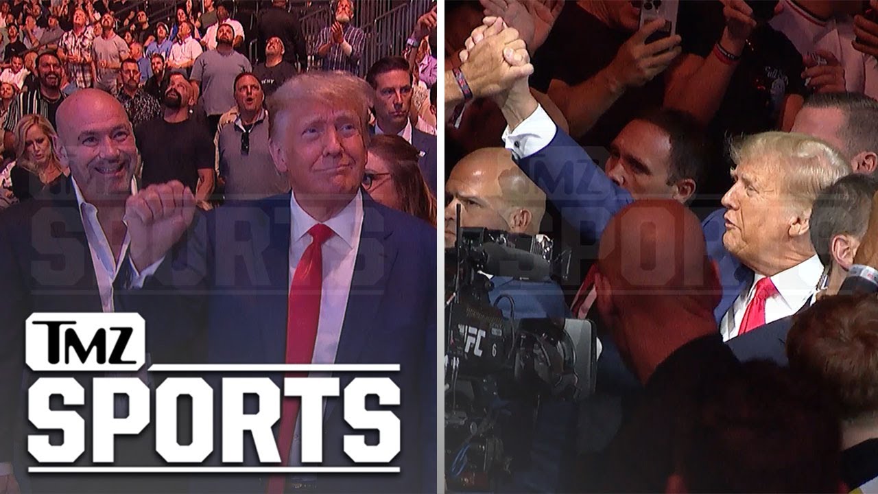 Donald Trump Behind The Scenes At UFC 290 W/ Dana, Izzy, Maxx Crosby | TMZ Sports