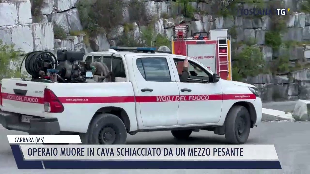 2025-04-28 CARRARA (MS) - OPERAIO MUORE IN CAVA SCHIACCIATO DA UN MEZZO PESANTE