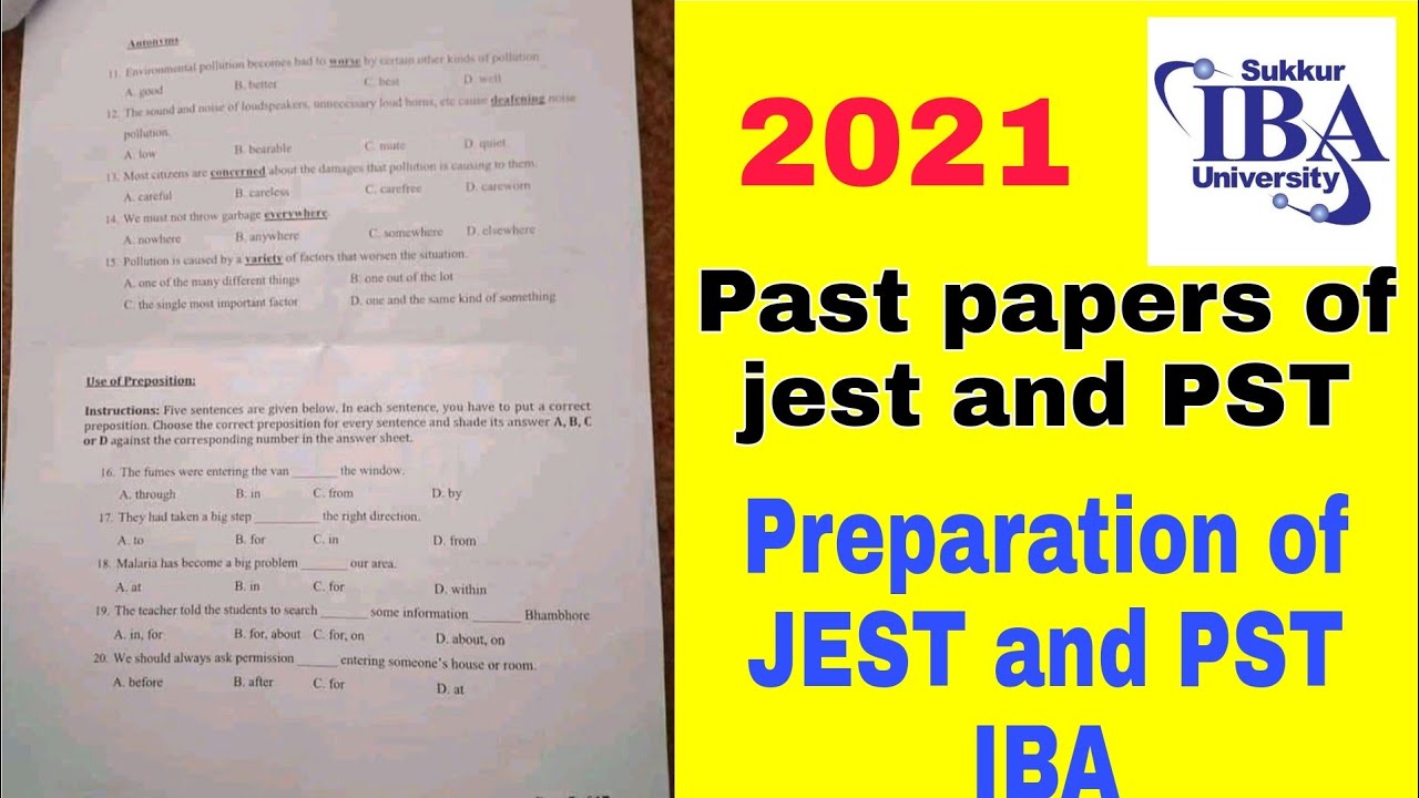 #Shorts Past papers of JEST and PST IBA|Sindh teaching jobs 2021|solve past papers jest and PST