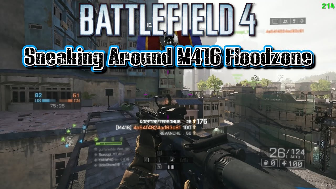 Sneaking Around M416 Floodzone Battlefield 4