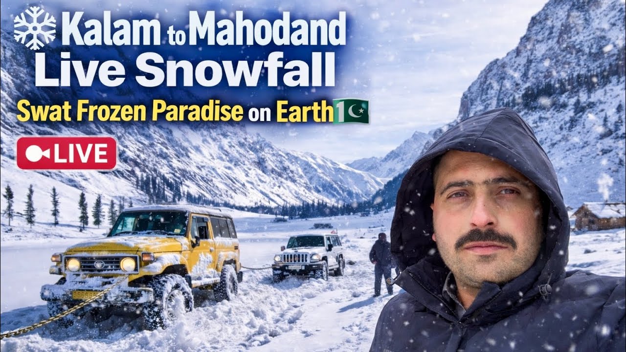 ❄️ Kalam to Mahodand Live Snowfall | Swat Frozen Paradise on Earth 🇵🇰 | Full Travel Vlog 2026