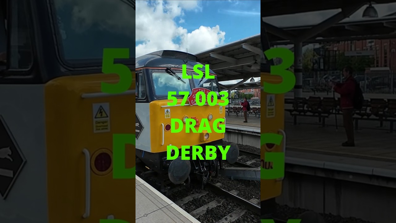 CLASS 57 DRAG DERBY LITCHURCH LANE #train #railway #trains #shortvideos