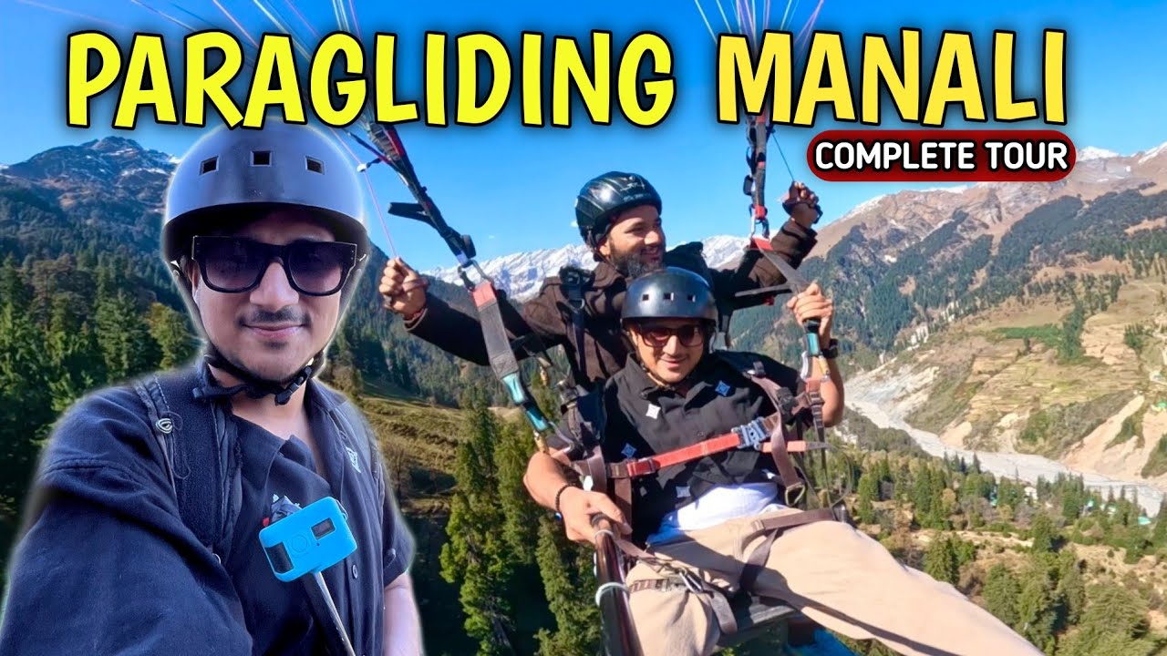 Paragliding in Manali in 4000/- Cost/Price & Experience | Fun Paragliding in Solang Valley,Manali 
