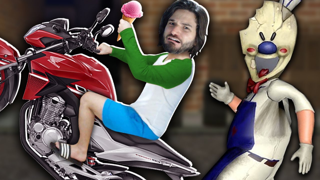 DEI GRAU NA MOTO PRA FUGIR DO SORVETEIRO MALUCO! - Ice Scream 3