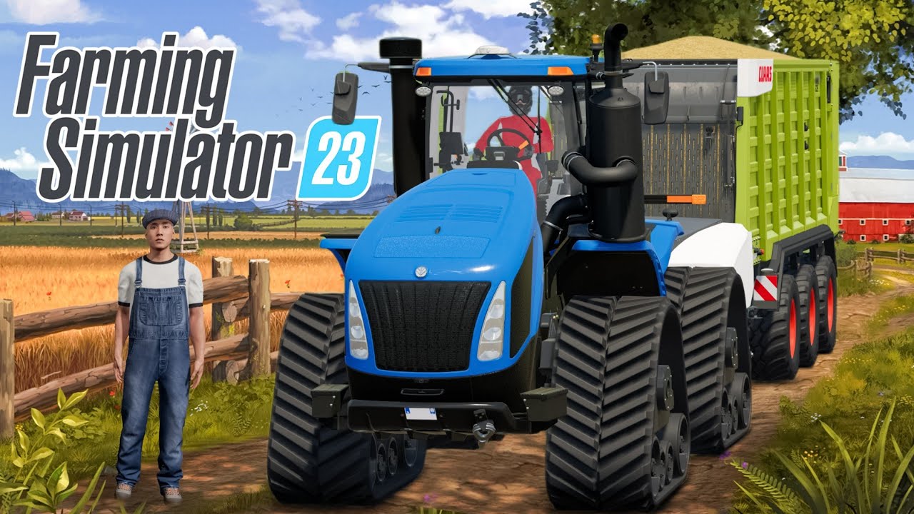 Множественная работа с большим трактором New Holland в FS23 | Полный игровой процесс FS23 | Замед...