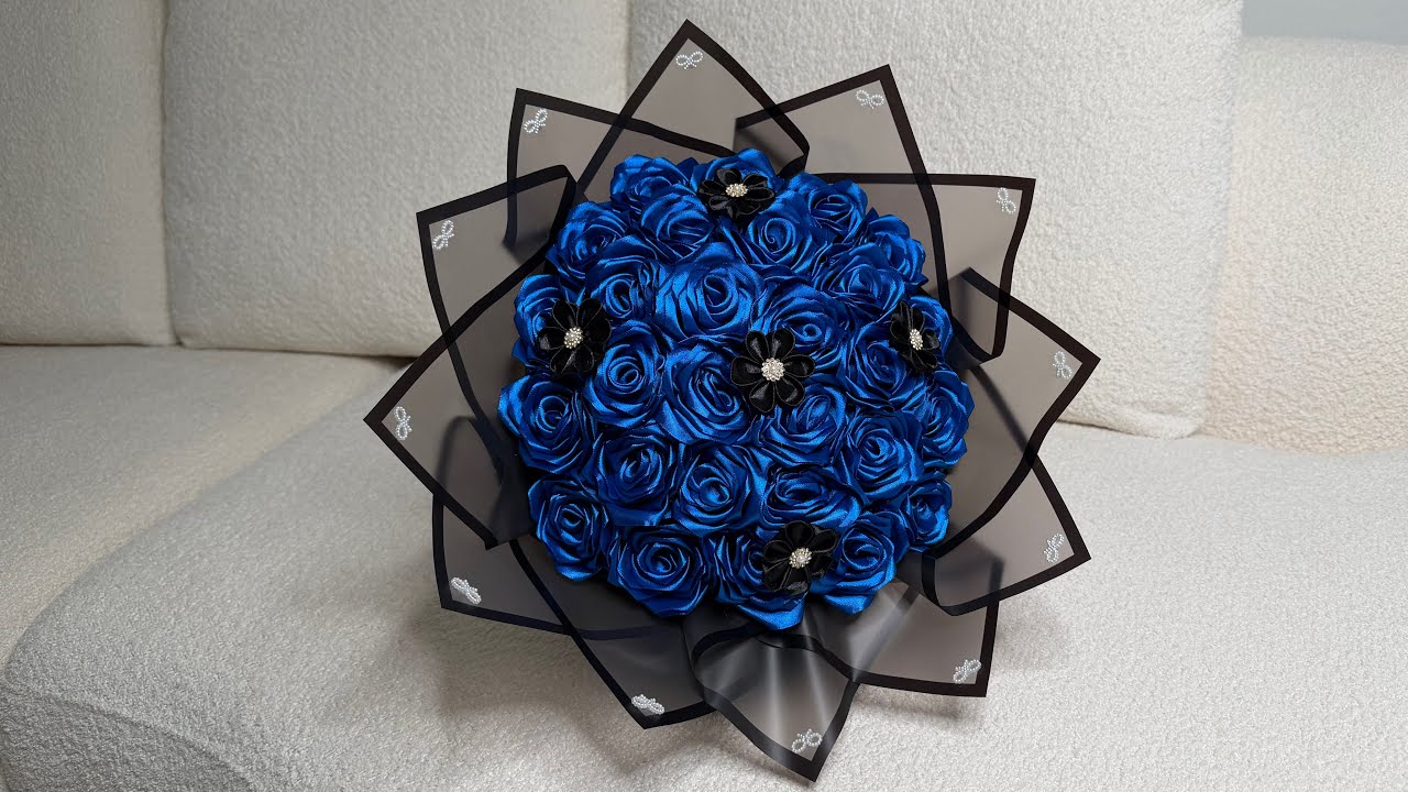How to make rose  with ribbon Satin 🎀💐