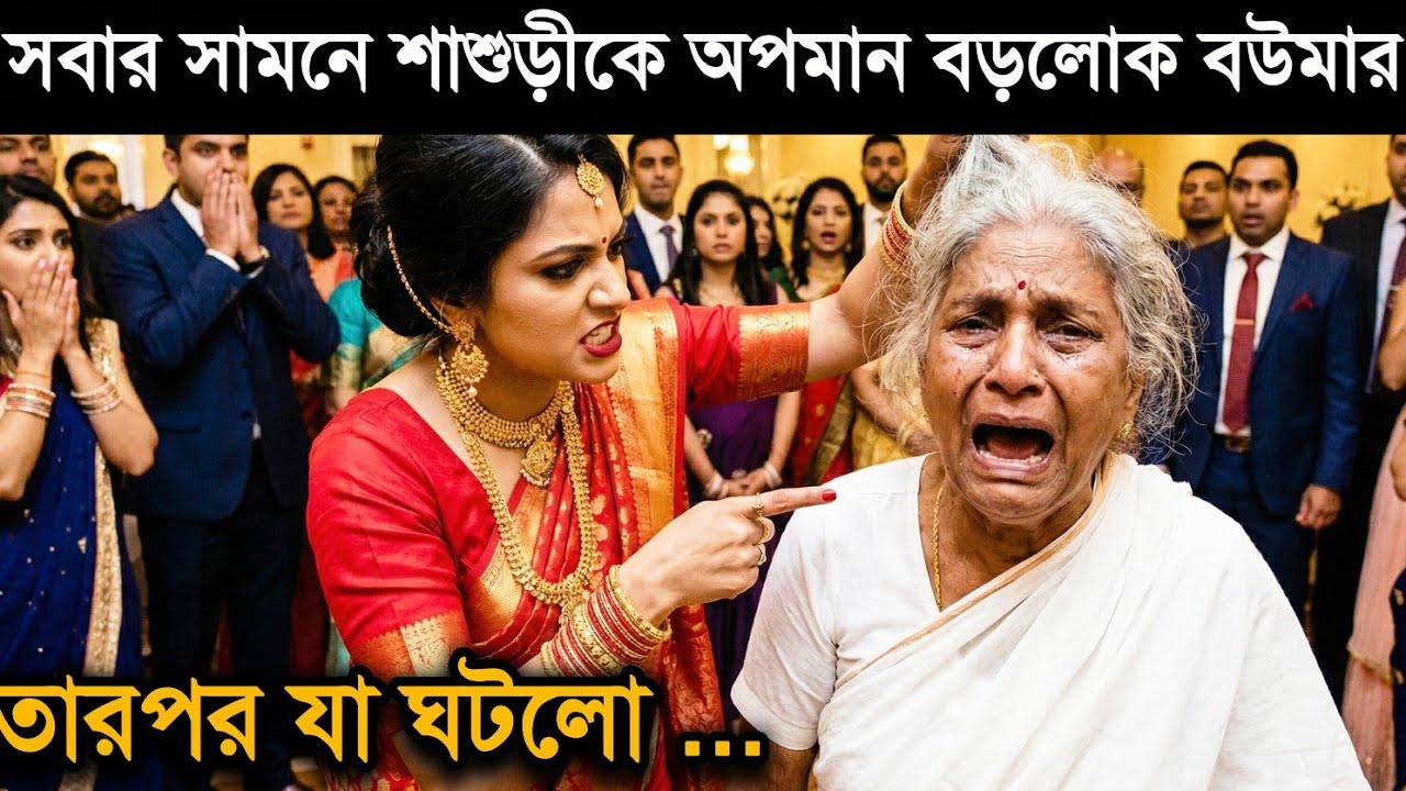 সবার সামনে শাশুড়ীকে অপমান বড়লোক বউমার কিন্তু তারপর যা ঘটলো...!!