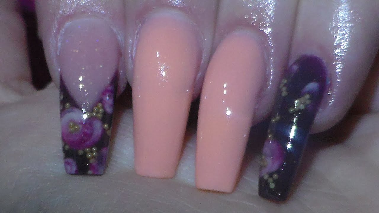 Acrylic Nails | Encapsulated 3d Acrylic flowers