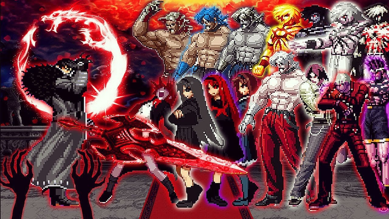 [KOF Mugen] Mr. Another Iori Vs 15 Ultimate Fighters Team | 1 Vs 15 Battle