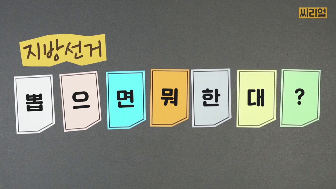 종이접기로 알아보는 지방선거 : 우리 동네 의원이 하는 일 | 씨리얼 정치수업