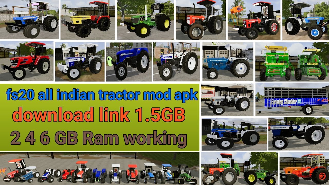 Download link Fs20 all indian tractor mod  // all indian tractors // #fs20