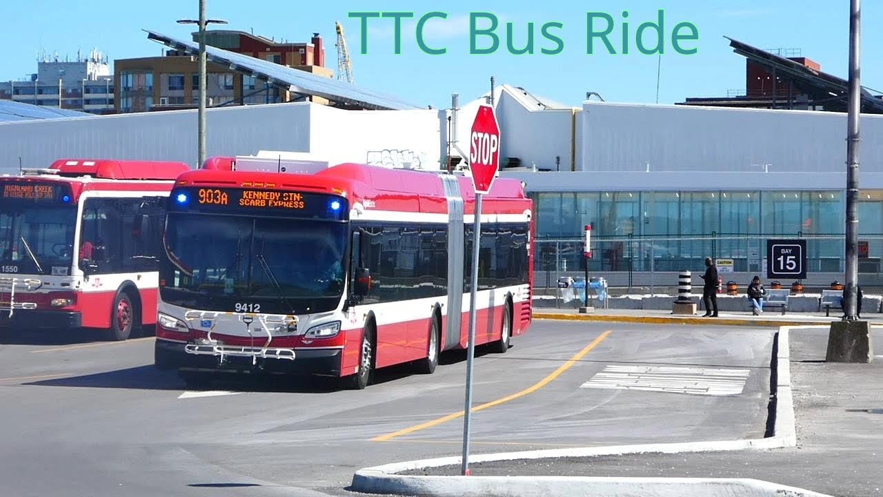 Toronto TTC 903A Kennedy - Scarborough Centre Express Bus Ride - Full Route Northbound 4/6/2024