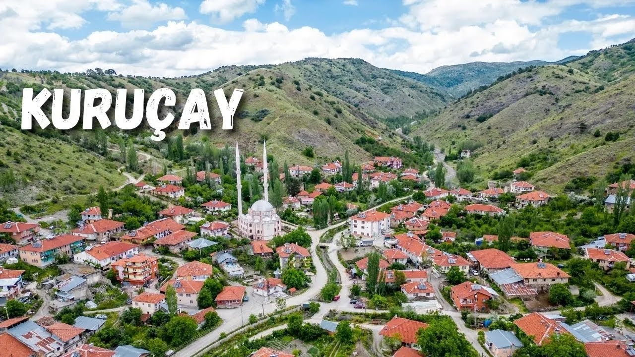 Gökyüzünden Kuruçay Köyü Çubuk - Çubuk Kuruçay Dron Çekimleri - Kuruçay Çubuk Ankara