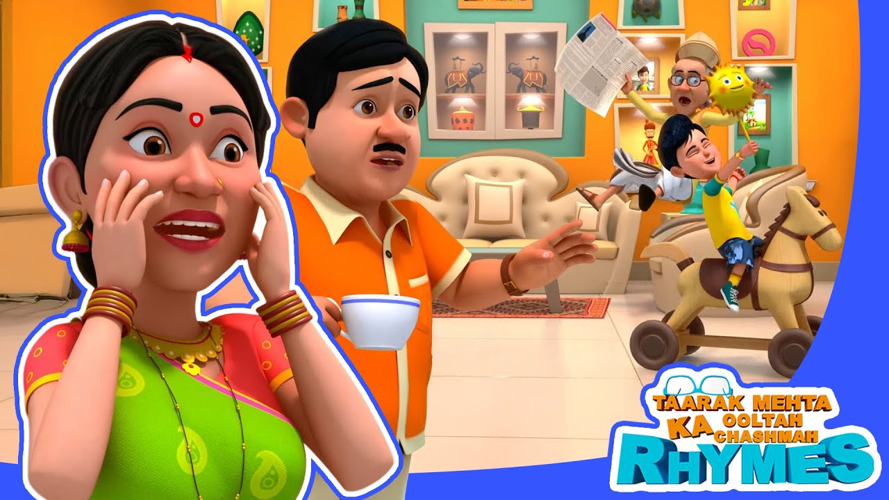 English Nursery Rhymes for Kids 🎵 | Fun & Learning with TMKOC Characters