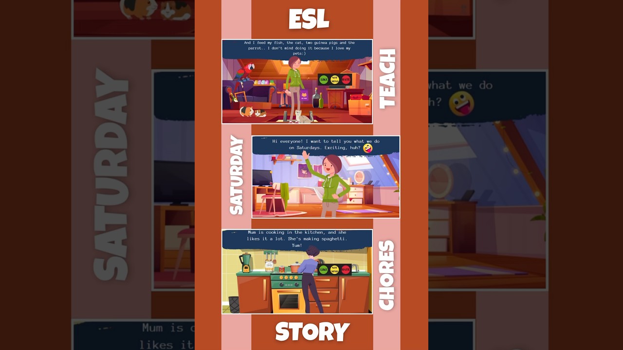 📖 Digital Story | Teaching Household Chores #storytellingforkids #storytelling #storytime #esl