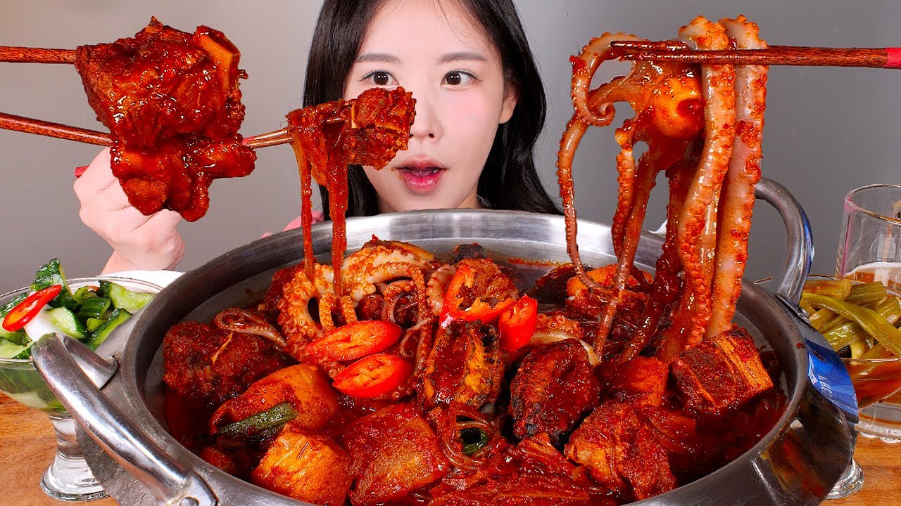 선 넘는 화끈한 매운맛🔥 방구석에서 즐기는 동인동 매운갈비찜🐷✨ 먹방 Korean Spicy Braised Pork Ribs  mukbang korean food