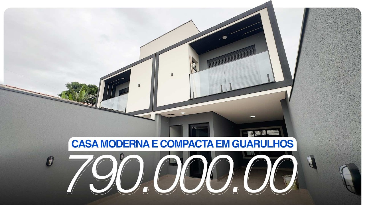 Sobrado moderno construído em MEIO LOTE a venda em Guarulhos - Já tinha visto algo assim?