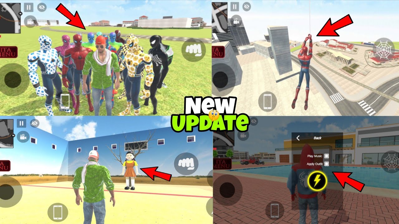 How To Add Spider Man Powers+ Squid game setup +New Playground In Indian theft auto new update