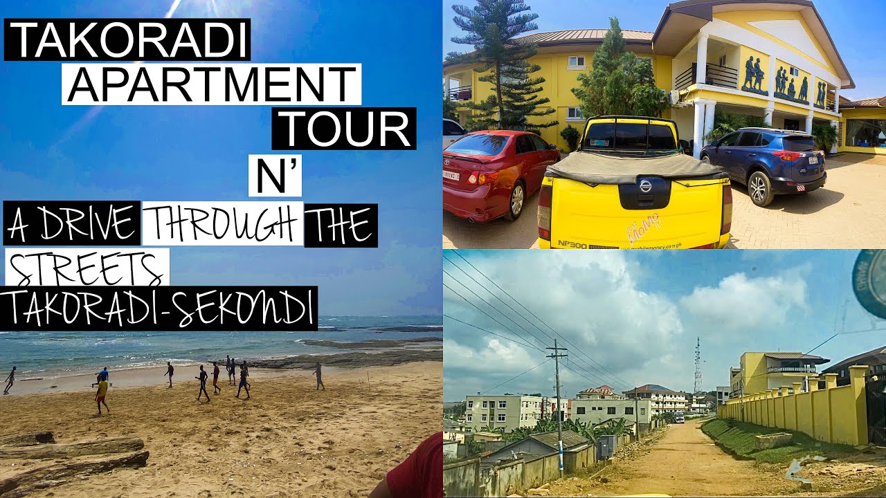 GHANA VLOG | TAKORADI APARTMENTS AND BEACH TOUR | DRIVE THROUGH THE STREETS OF TAKORADI-SEKONDI