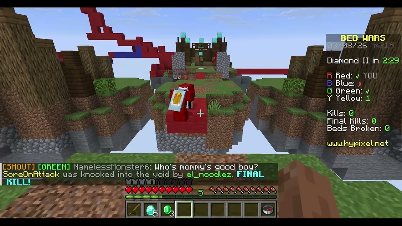 Chill bedwars gameplay  {WE WON}