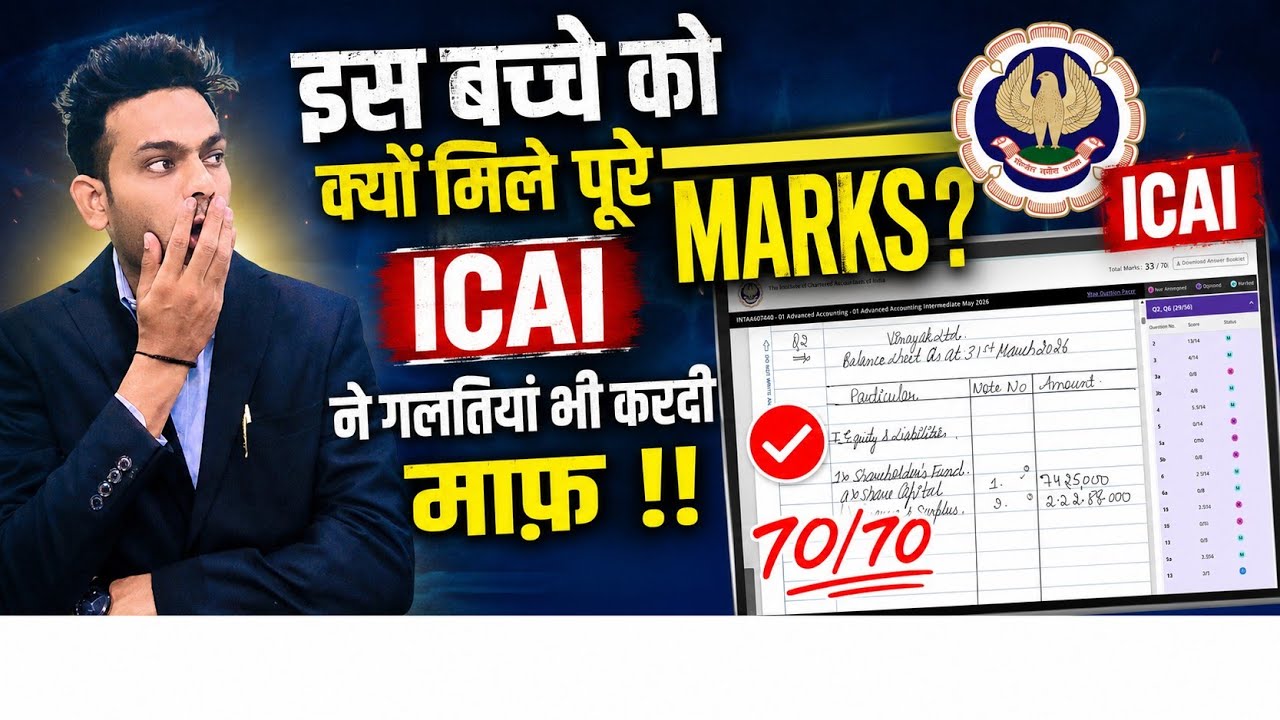 FREE RTI Evaluations bySandeep sir | Score 100/100 sep26 | ca inter