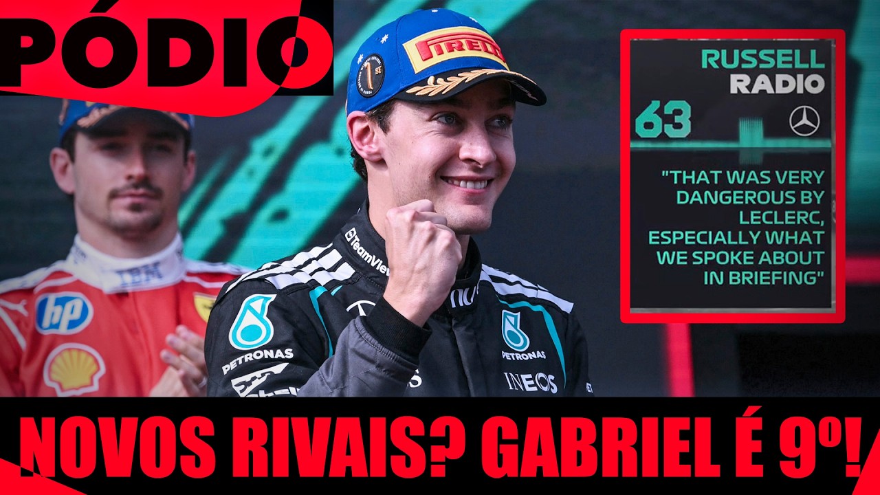 RUSSELL VENCE em 1-2 mercedista! LECLERC SEGURA HAMILTON e é 3º. BORTOLETO 9º, Norris segura Max e +