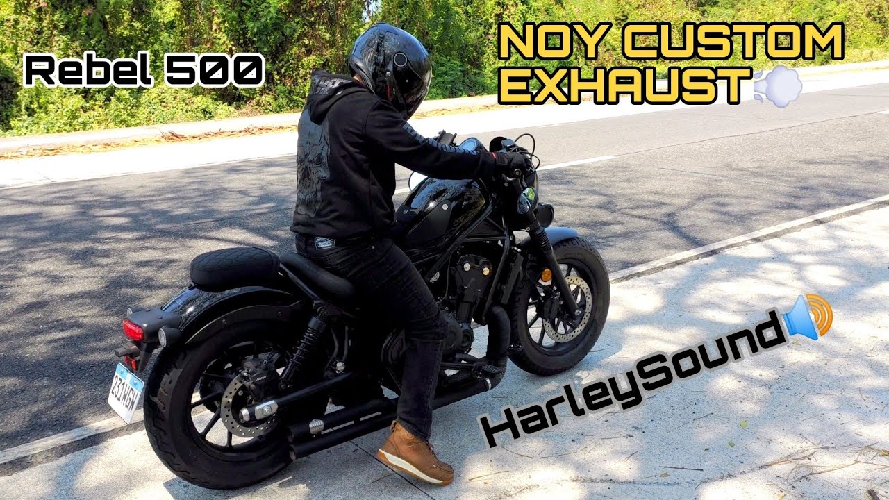 Honda Rebel 500 NOY Custom Exhaust Sound Check. Revvbomb|Flyby|Harley Davidson Sound