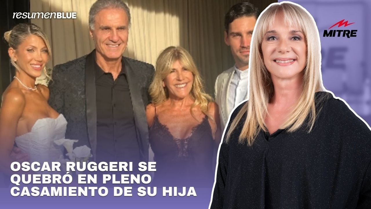 Oscar Ruggeri se quebró en pleno casamiento de su hija Candela e ingresó al Resumen Blue