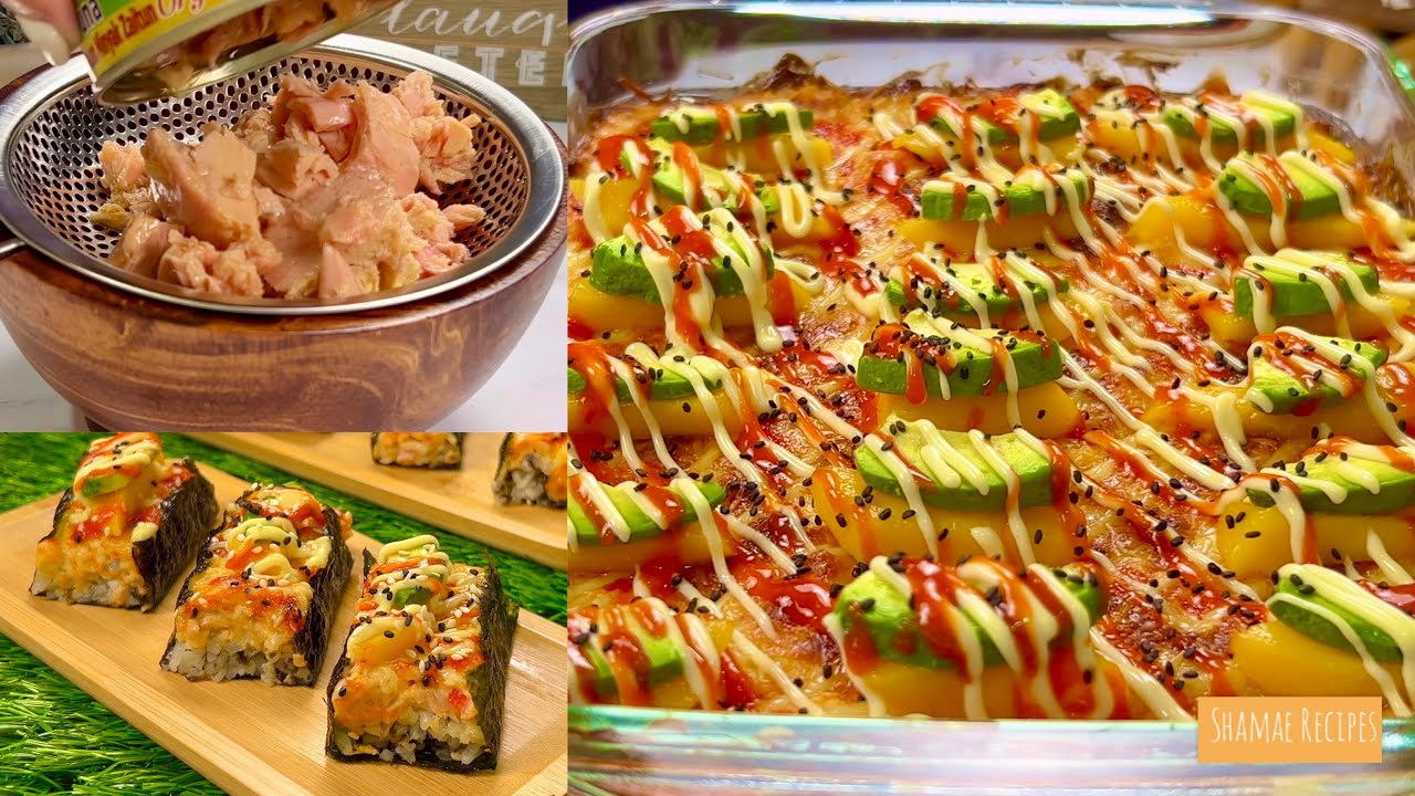 💯 Лучший способ съесть 🍣ЗАПЕЧЕННЫЕ СУШИ С ТУНЦОМ | Быстрый и простой рецепт запеченных суши