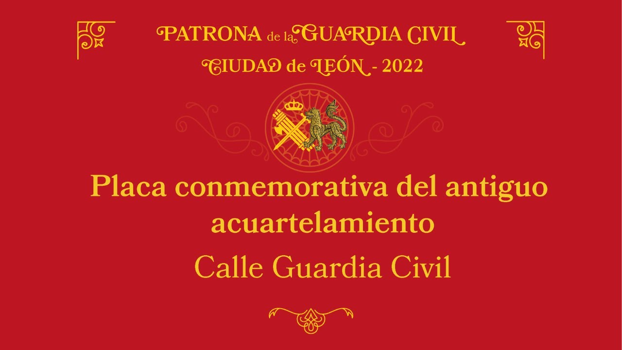 Descubrimiento en la calle Guardia Civil de una placa conmemorativa del antiguo acuartelamiento