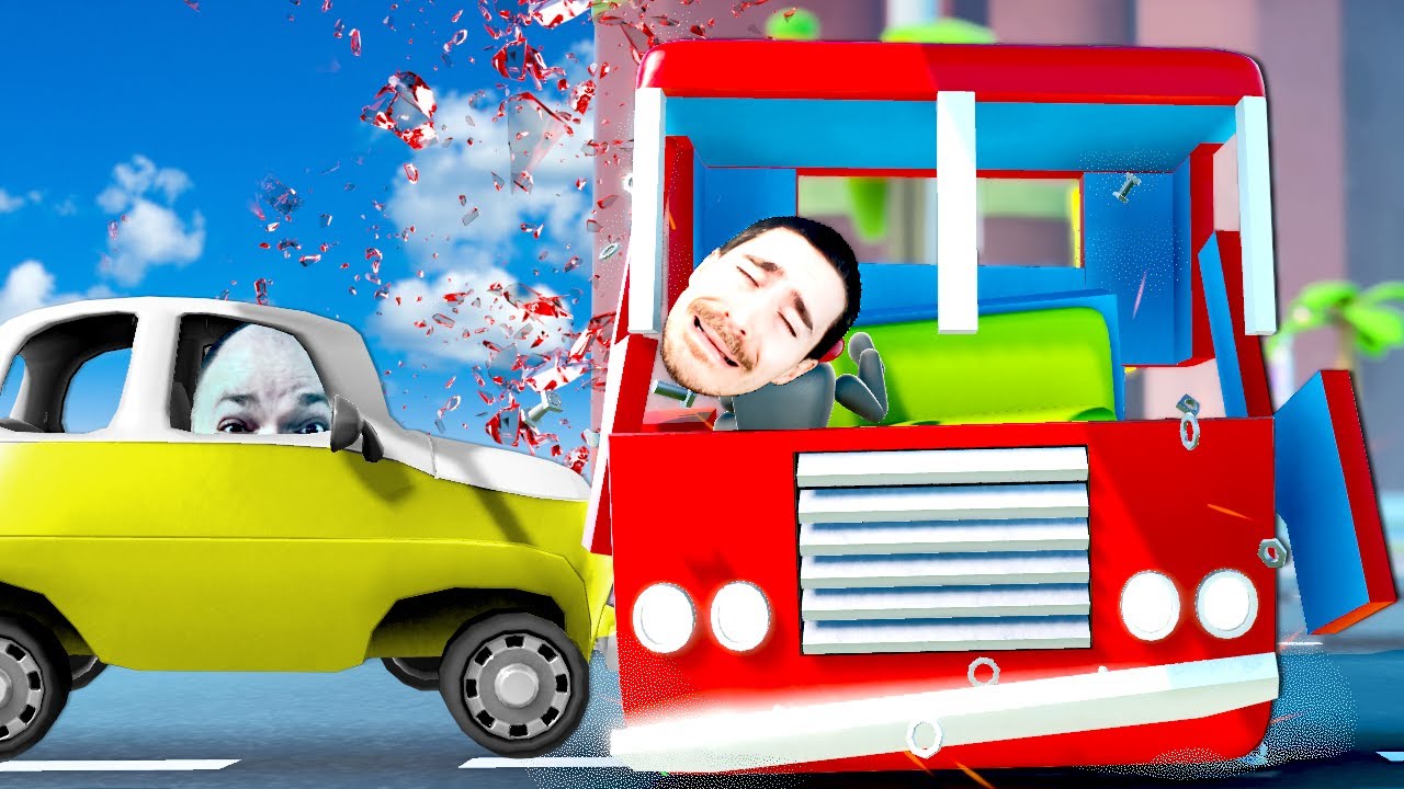 Jumping a TRUCK through TRAFFIC in Turbo Dismount 2!