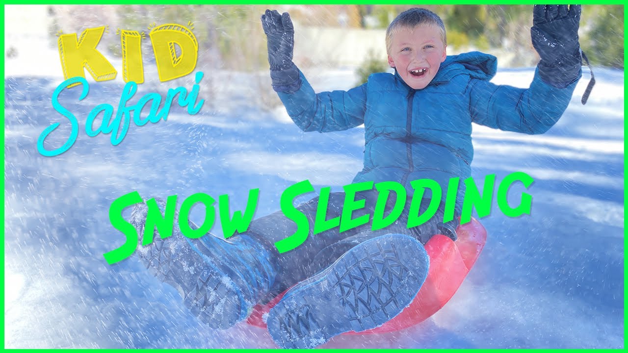 Snow Sledding Kid Safari