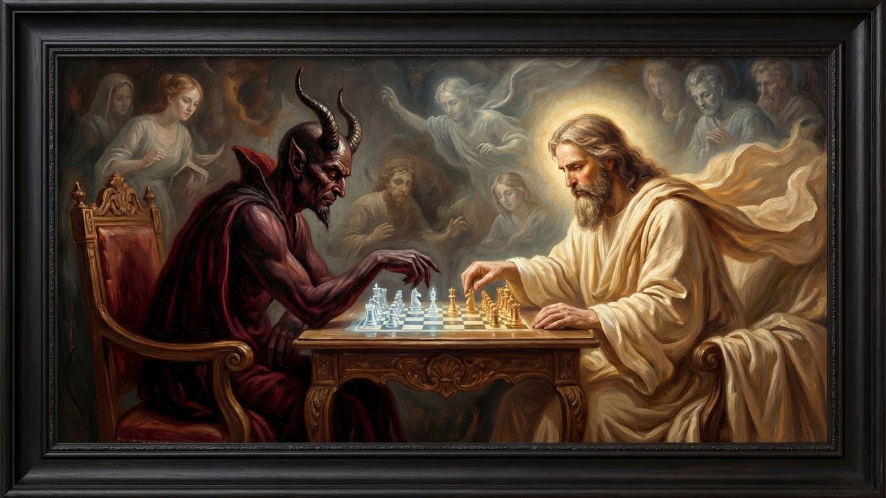 Good vs Evil | The Chess Match | 8-Hour 4K Classic Art | Frame TV Screensaver