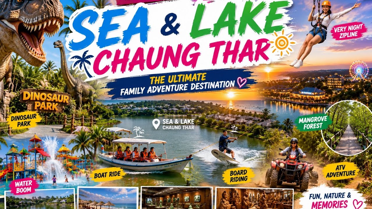လူ​တွေ သိပ်မသိ​သေးတဲ့ Sea & Lake 🏝️ချောင်းသာကမ်းခြေကနေ ၂၀ မိနစ်ခန့် သွားရင်ရောက် 