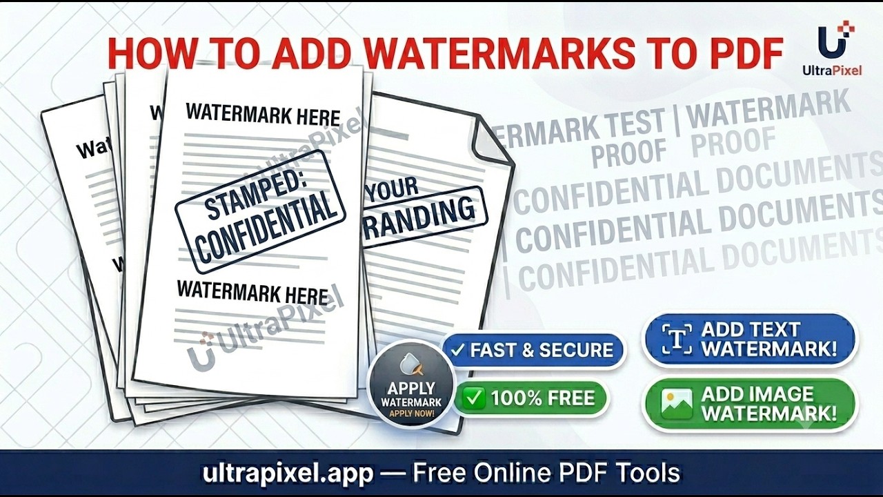 Add Watermark to PDF Online Free &ndash; Protect Your Documents | UltraPixel