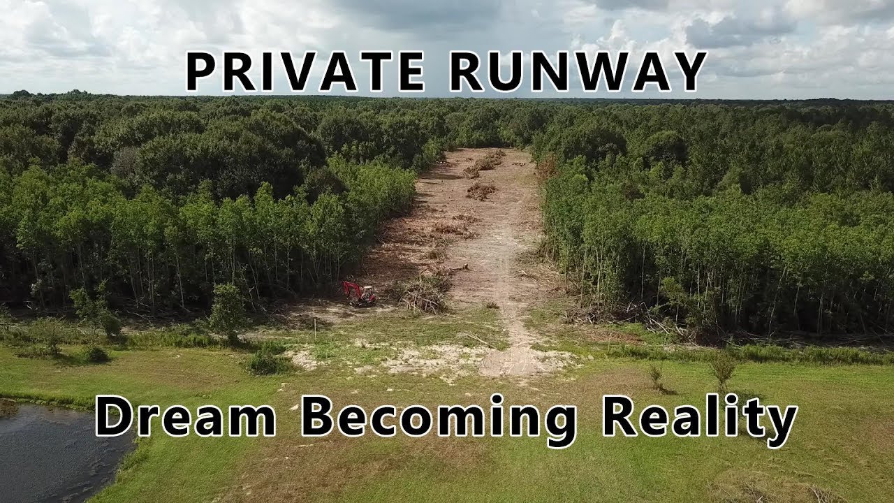 Clearing the Big Trees out of the runway with the Stihl MS 460 and the Kubota KX121