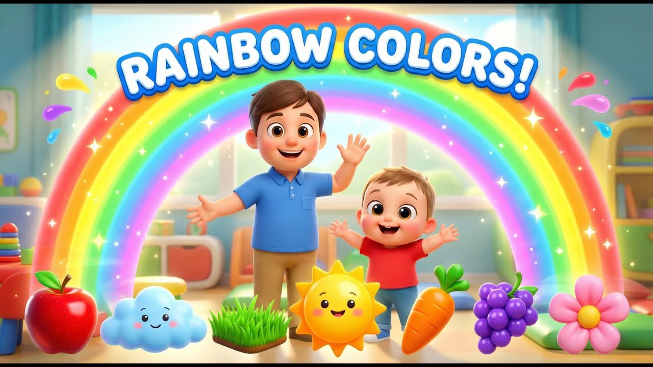 Rainbow Colors Song for Kids | Learn Colors with Fun Objects