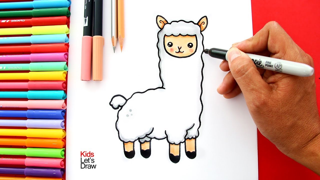 Cómo dibujar y colorear una LLAMA fácil