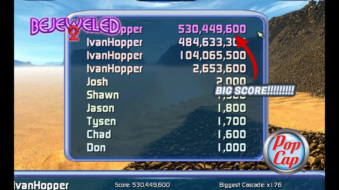 Bejeweled 2 Deluxe - Hyper Mode - Level 1-78 - 530,449,600 POINTS!!!!!!!!!