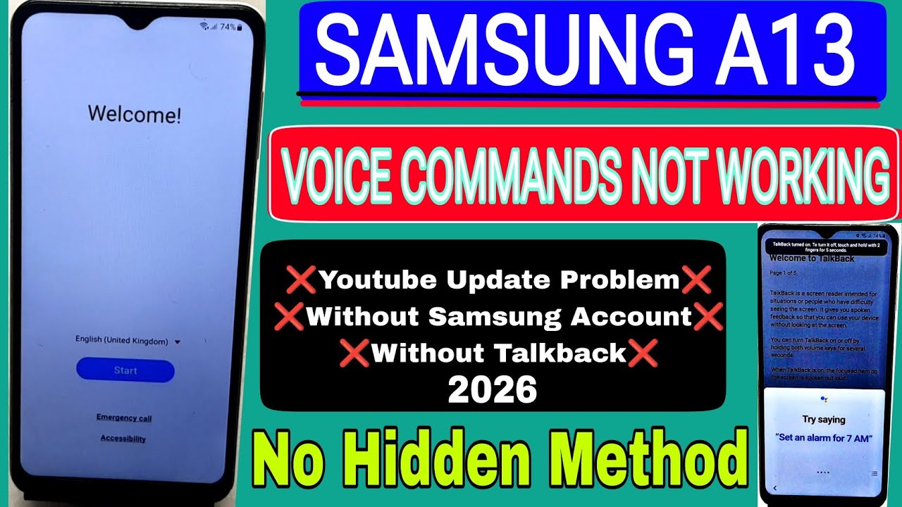 Samsung Galaxy A13 FRP Bypass 2026 Security Android 12/13/14 Without PC || Youtube Update Problem