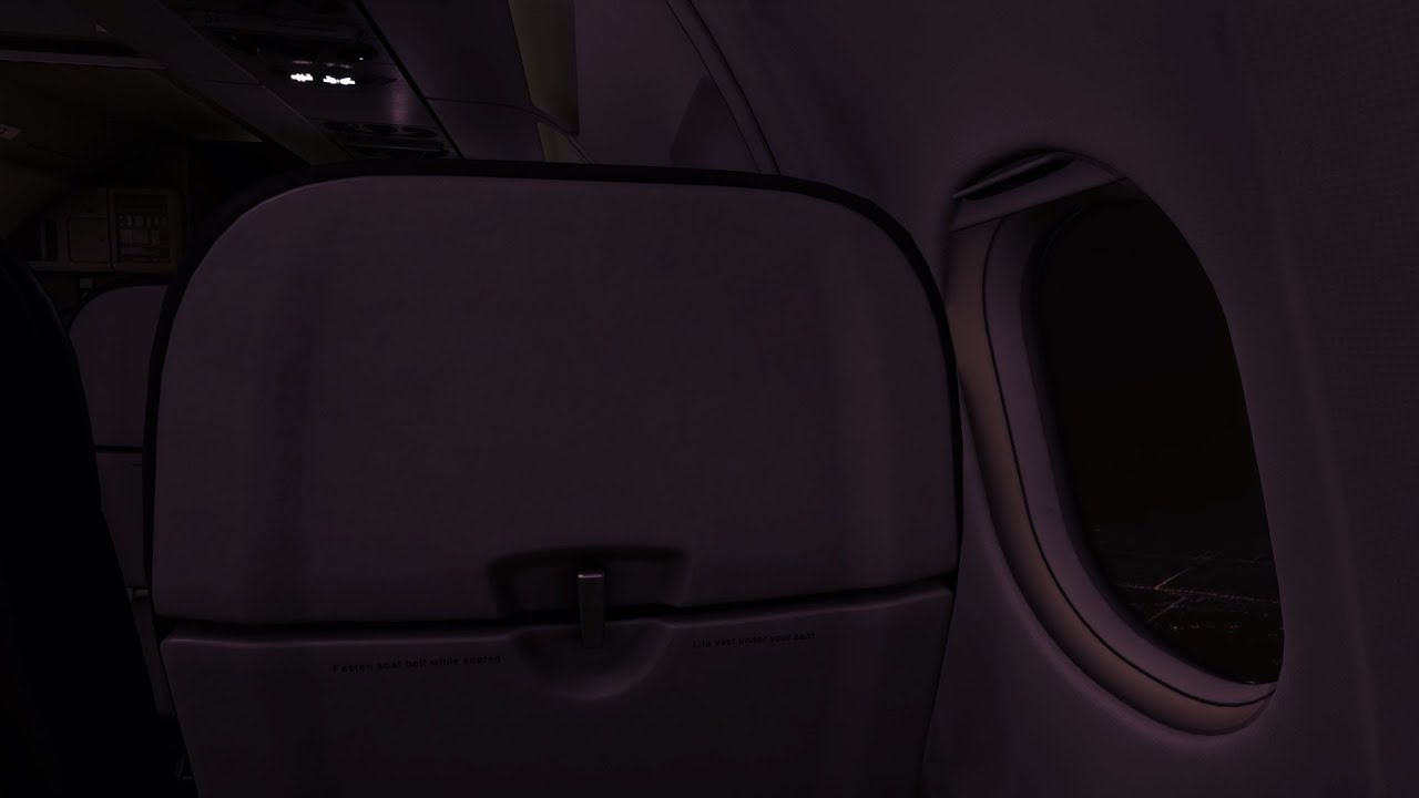 [Airplane ASMR] Sleepy Redeye to Orlando 💤 | Cabin Ambiance, Dings, Engine Sounds, Brown Noise Sleep