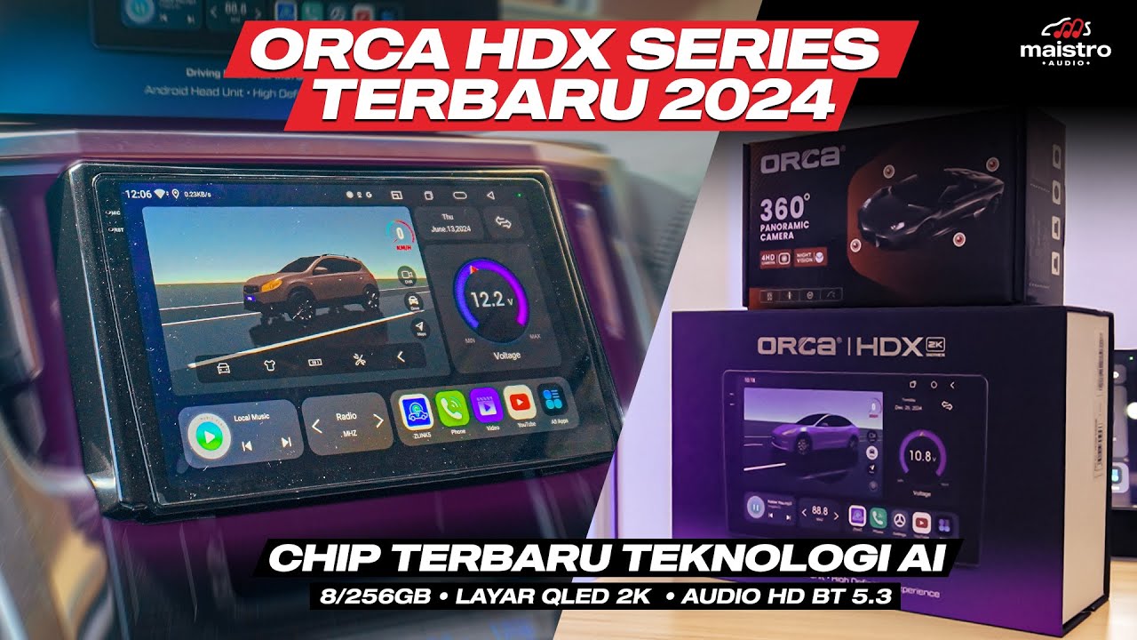 HEADUNIT ANDROID ORCA ADR-9510 HDX SERIES TERBARU 2024 | KUALITAS HIGH-END ADA FITUR AI CHATGPT
