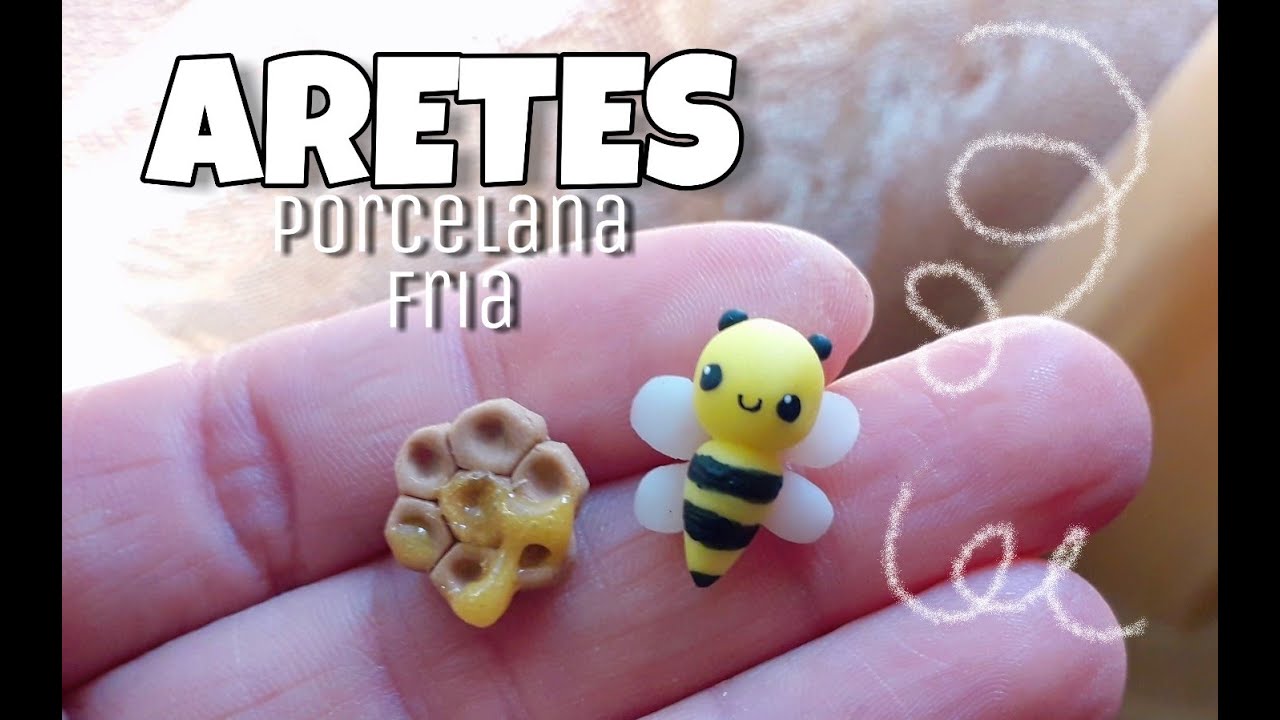 #Aretes #abejita 🐝 Porcelana fría