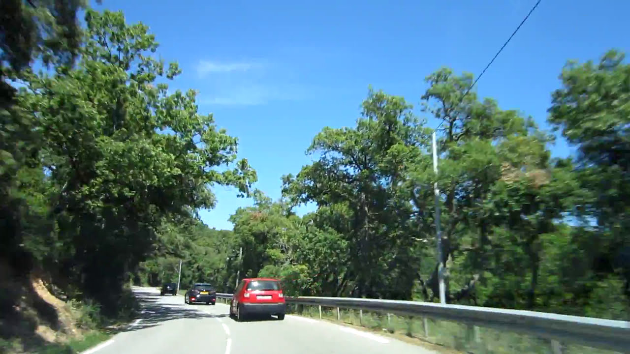 Massif des Maures, route D558 from Le Luc to La Garde-Freinet in France