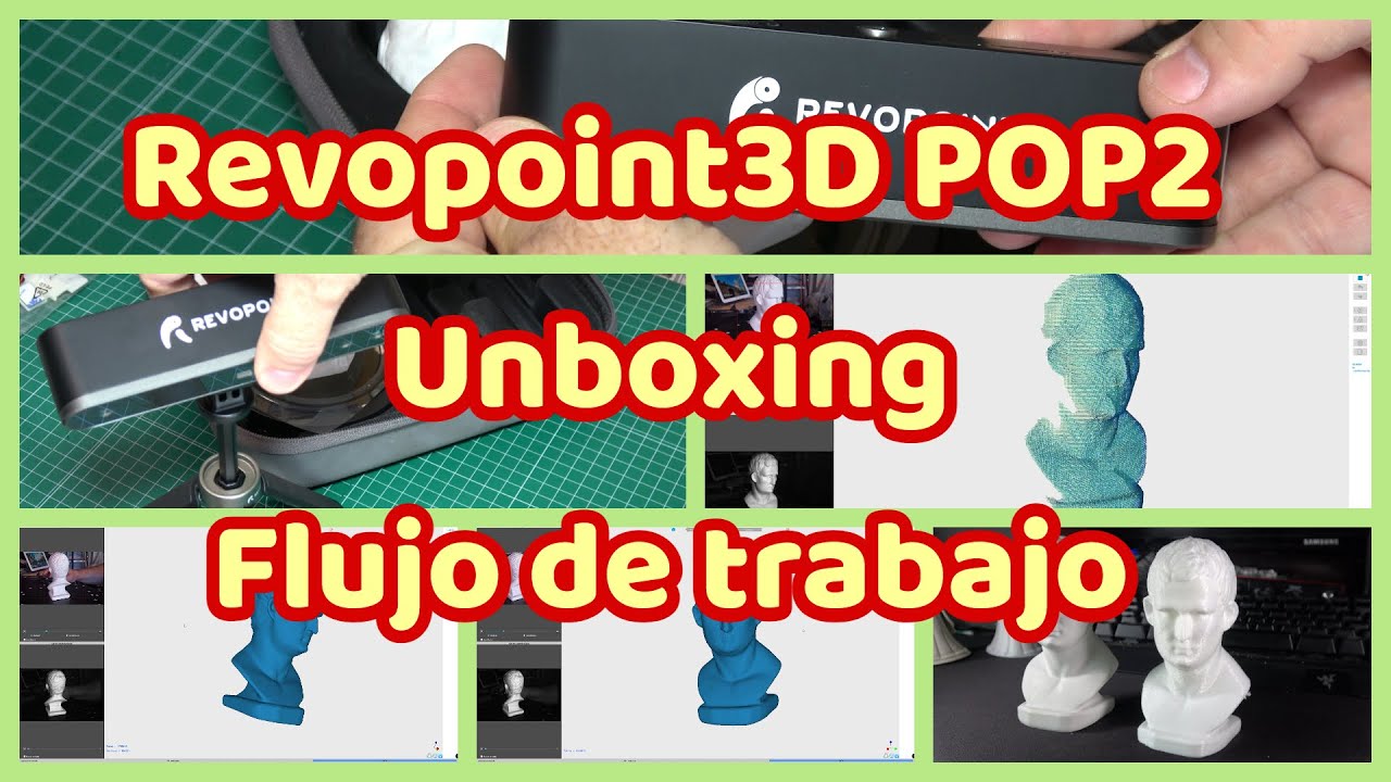 Escaner 3D. Revopoint3D POP2. Unboxing. Flujo de trabajo (#4K)