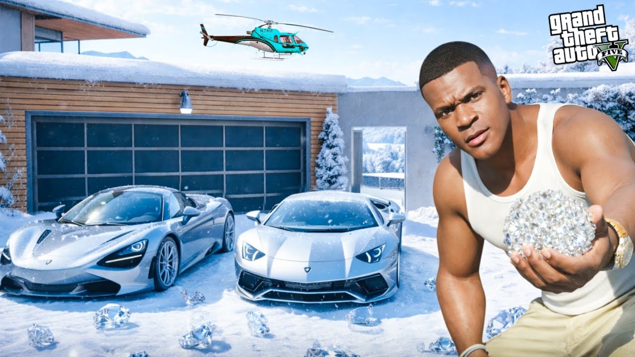 Franklin Returns Home 😱 Giant Diamond Ball on His House | GTA 5 Telugu