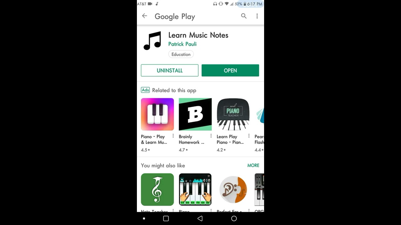 Learn Music Notes - Android app Overview