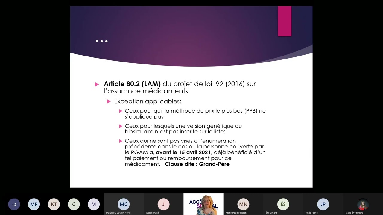 Webinaire « Médicaments génériques » par Accès SP:écial